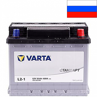 ���� ������������ VARTA �������� 6CT 55Ah R+ 480A EN 230x173x220 (555 301 048)